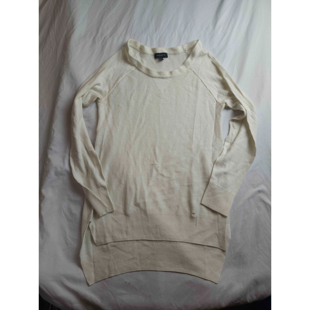 The Limited Sweater Womens Medium Ivory Knit Long Sleeve Tunic Pullover Cozy